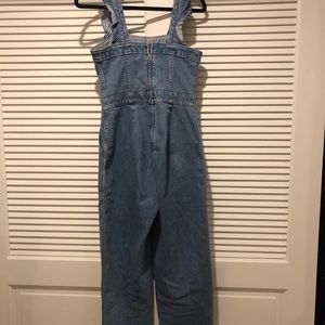 madewell ruffle strap jumpsuit